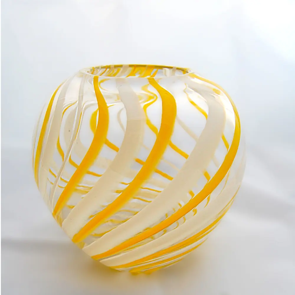 Yellow Vase by Katherine J Austin Glass