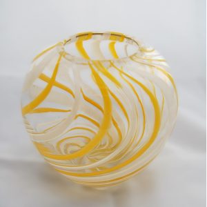 Yellow Vase by Katherine J Austin Glass