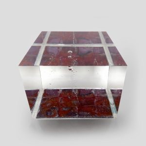 Cube Glass Sculpture by Ivan Illovský