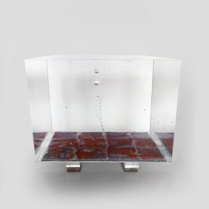Cube Glass Sculpture by Ivan Illovský