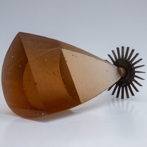 Metal and Glass Sculpture by Ivan Illovský