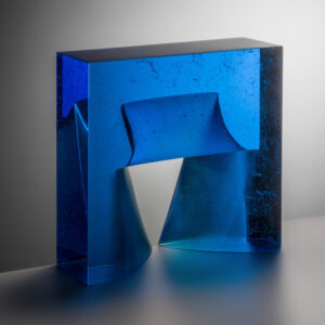 Blue Glass Sculptures by Ivana Mašitová