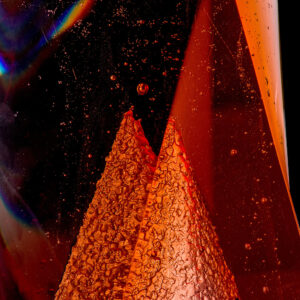 Red Glass Sculpture by Ivana Mašitová