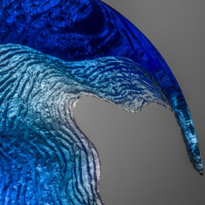 Blue Glass Sculpture by Ivana Mašitová
